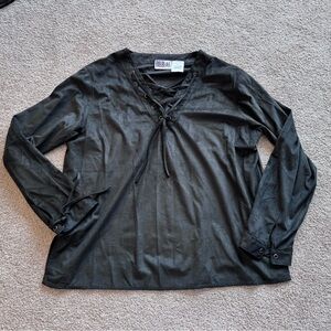 Bill Blass Dark Olive Long Sleeve Top